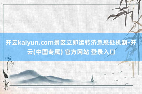 开云kaiyun.com景区立即运转济急惩处机制-开云(中国专属) 官方网站 登录入口