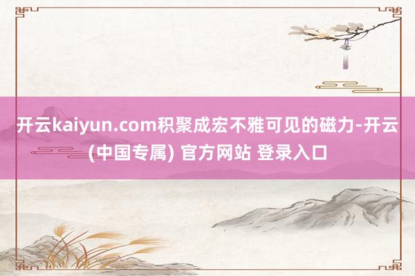 开云kaiyun.com积聚成宏不雅可见的磁力-开云(中国专属) 官方网站 登录入口