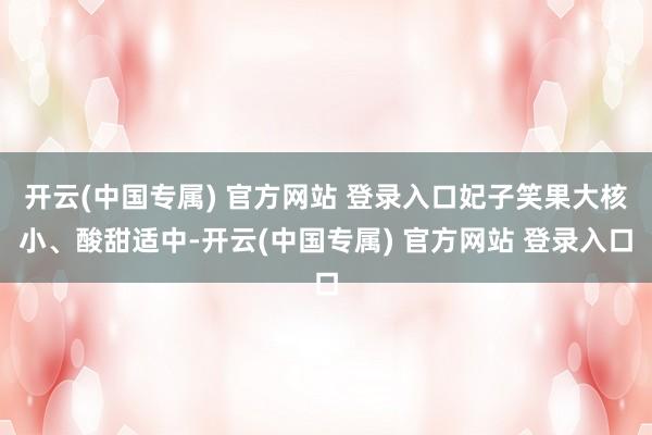 开云(中国专属) 官方网站 登录入口妃子笑果大核小、酸甜适中-开云(中国专属) 官方网站 登录入口